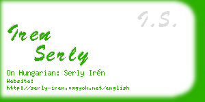 iren serly business card